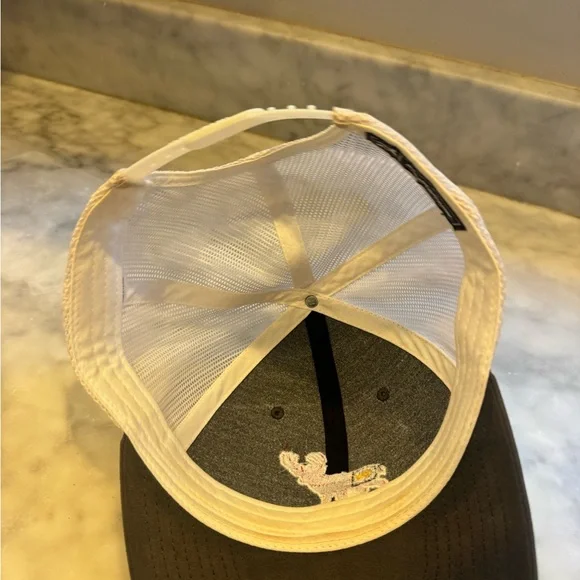 Gray and White Mesh Trucker Hat - Picture 2 of 3